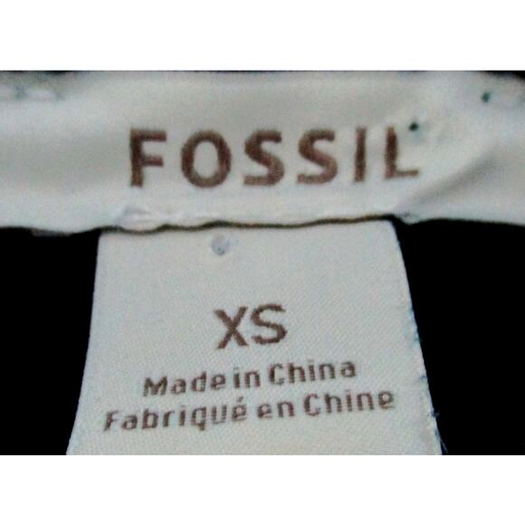 Fossil Women's Blue Striped 3/4 Sleeve Pull Over Sweater Size XS - Picture 8 of 10